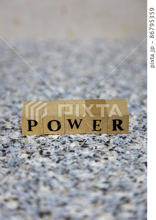 文字ブロック　POWER 86795359