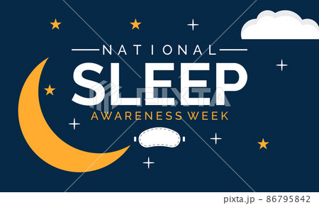 National Sleep awareness Week. vector template design for banner, card, poster, background. 86795842