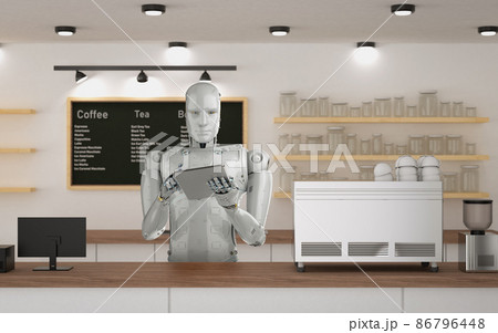 Automation cafe or coffee shop 86796448