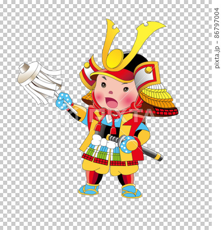 甲冑姿の男の子のイラスト 甲冑姿の男の子のイラスト 86797004