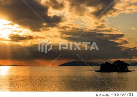宍道湖の夕焼け 宍道湖の夕焼け 86797701