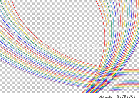 Curved rainbow color 86798305