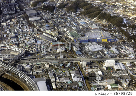横浜市都筑区折本町付近を空撮 86798729