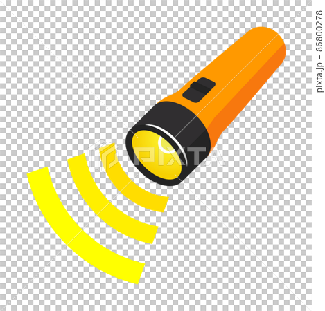 明るく照らす懐中電灯のイラストイメージ 明るく照らす懐中電灯のイラストイメージ 86800278