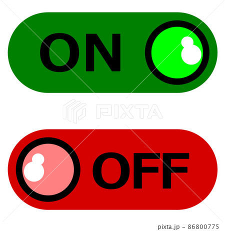 ONとOFFのスイッチの切替をするイラスト ONとOFFのスイッチの切替をするイラスト 86800775