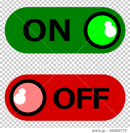 ONとOFFのスイッチの切替をするイラスト ONとOFFのスイッチの切替をするイラスト 86800775