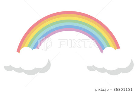 虹と雲のイラスト 86801151