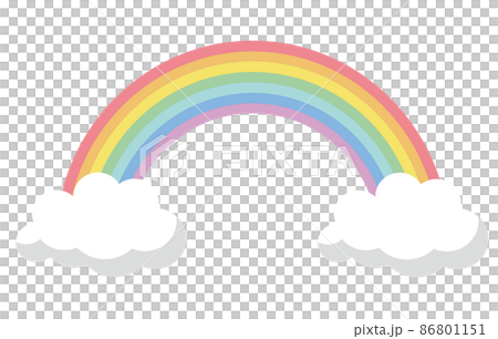 虹と雲のイラスト 86801151