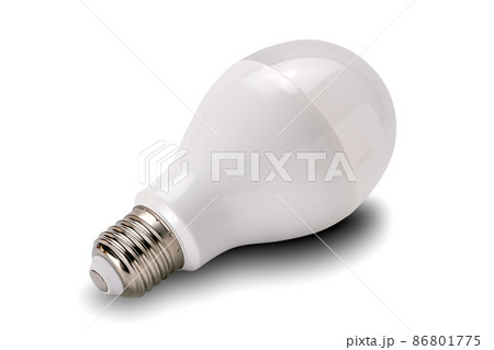 View of new electric light bulb isolated on white background. View of new electric light bulb isolated on white background. 86801775