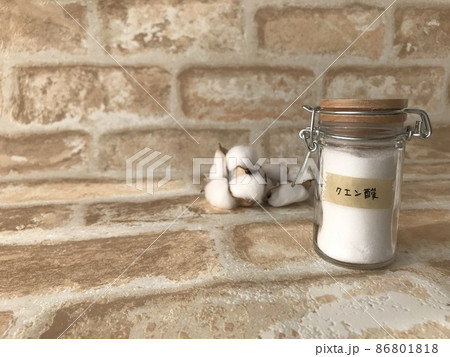 クエン酸2_掃除用クエン酸と綿花 クエン酸2_掃除用クエン酸と綿花 86801818