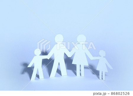 Team of paper doll people holding hands Team of paper doll people holding hands 86802526