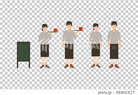 Cafe clerk icon set 86802827