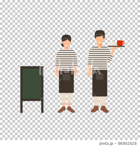 カフェの店員アイコンセット 86802828