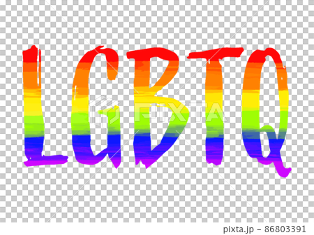 LGBTQ ロゴ　アイコン　マーク　レインボー　イラスト 86803391