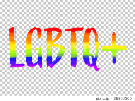 LGBTQ+ ロゴ　アイコン　マーク　レインボー　イラスト 86803500