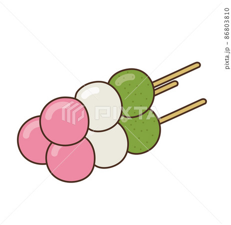三色団子 イラストのイラスト素材