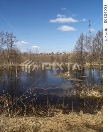 Spring landscape in rural terrain Spring landscape in rural terrain 86804058