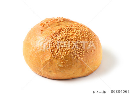 Sourdough Bread with Sesame on top isolated on white background, Sourdough Bread with Sesame on top isolated on white background, 86804062