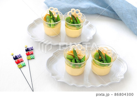 春野菜のフラン　洋風茶碗蒸し　こどもの日 86804300