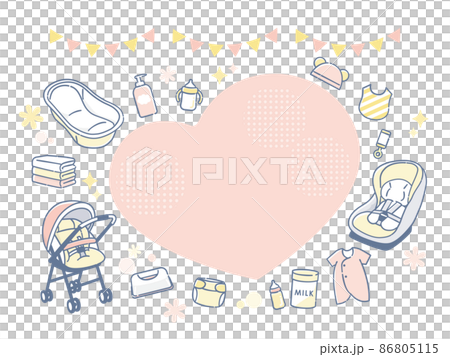 分娩準備圖像的插圖素材 86805115