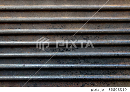 Horizontal ribbed rusted grunge background 86808310