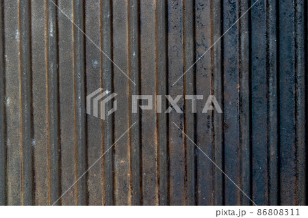 Vertical ribbed rusted grunge background Vertical ribbed rusted grunge background 86808311