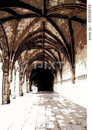 Image of arch of arches inside the building, sunny afternoon, Lisbon, Portugal Image of arch of arches inside the building, sunny afternoon, Lisbon, Portugal 86808648