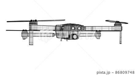 3 D rendering drone model 3 D rendering drone model 86809748