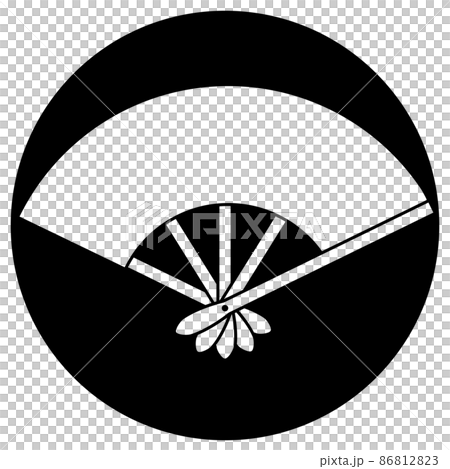 It is a family crest. It is called Ishimochi Folding Fan. It is a family crest. It is called Ishimochi Folding Fan. 86812823
