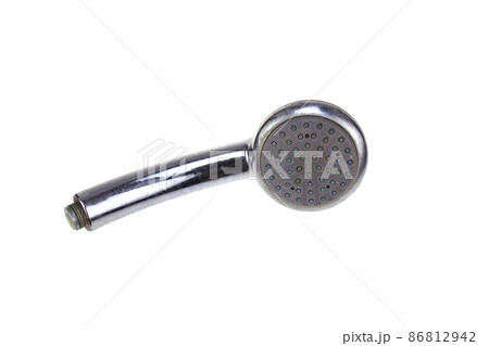Old shower head on a white background 86812942