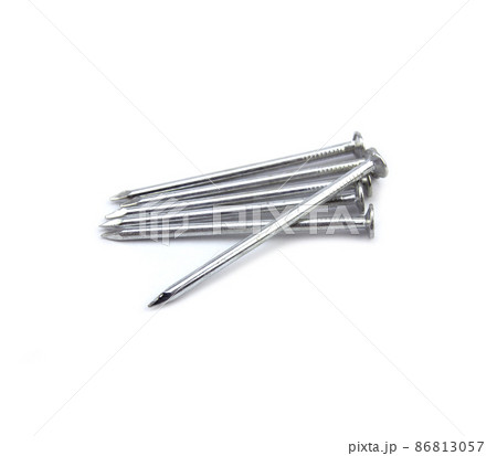 metal nails isolated on white background. 86813057