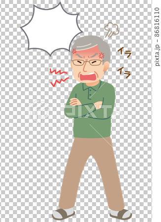 Furious elderly man Furious elderly man 86816110