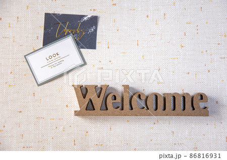 切文字 ウェルカムサインとメッセージカード 切文字 ウェルカムサインとメッセージカード 86816931