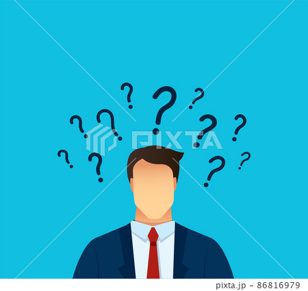 man with the question mark. vector illustration 86816979