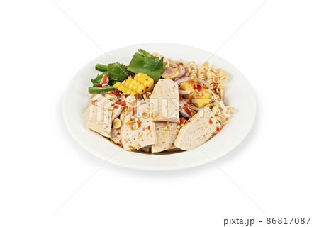 spicy vietnamese sausage salad on dish spicy vietnamese sausage salad on dish 86817087