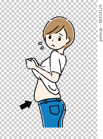 ウエストが気になる女性 86818129