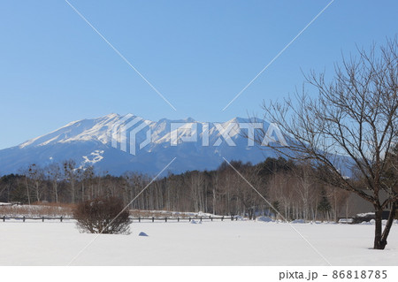雪の御嶽山-雪景色 86818785