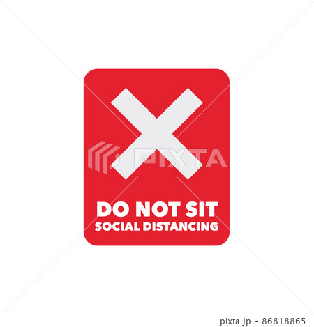 Social Distancing sign vector illustration Social Distancing sign vector illustration 86818865