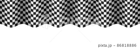 Checkered flag wave on white background design for sport race championship vector 86818886