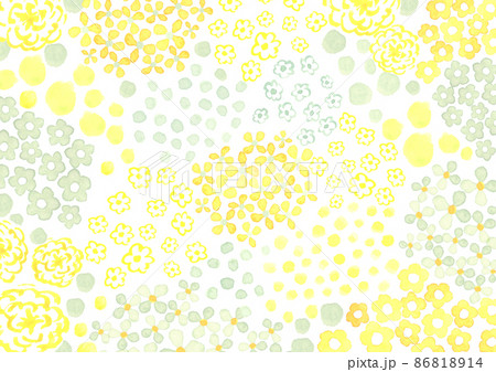 水彩で描いた北欧風の花柄の背景 86818914