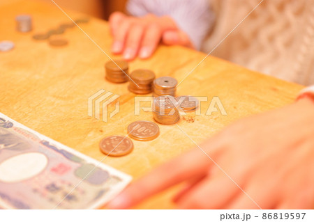 お金を数える女性 お金を数える女性 86819597
