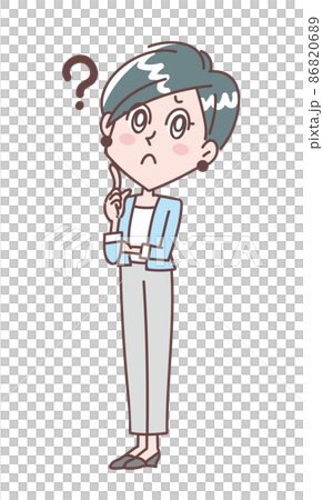 Young woman in doubt and worried 86820689