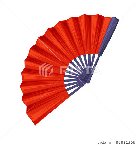 Red Open Fan as China Object and Traditional Cultural Chinese Symbol Vector Illustration Red Open Fan as China Object and Traditional Cultural Chinese Symbol Vector Illustration 86821359