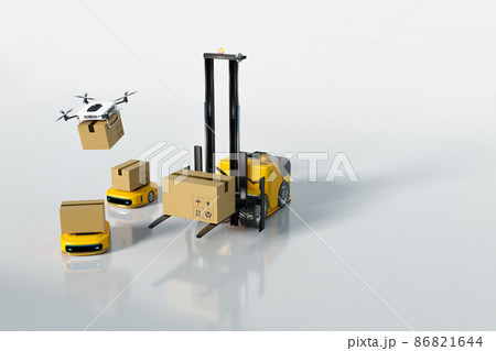 Logistics carrier and transportation in warehouse and delivery 86821644