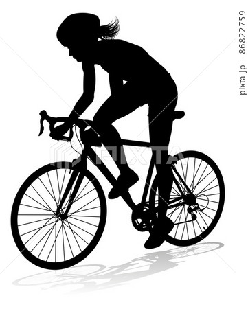 Bike and Bicyclist Silhouette Bike and Bicyclist Silhouette 86822759