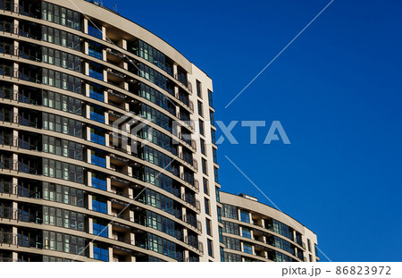 facade of modern residential building facade of modern residential building 86823972