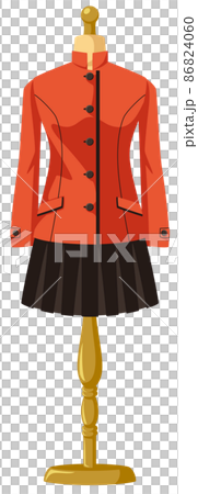 Apparel torso icon (red jacket + black skirt) Apparel torso icon (red jacket + black skirt) 86824060