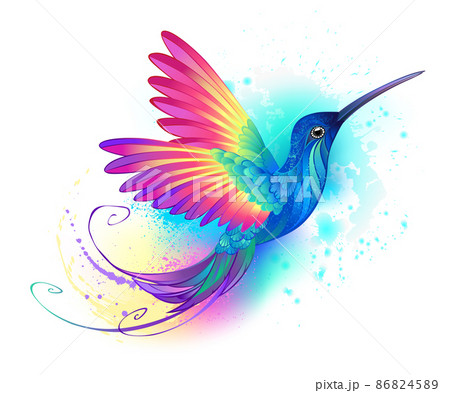 Exotic rainbow hummingbird Exotic rainbow hummingbird 86824589