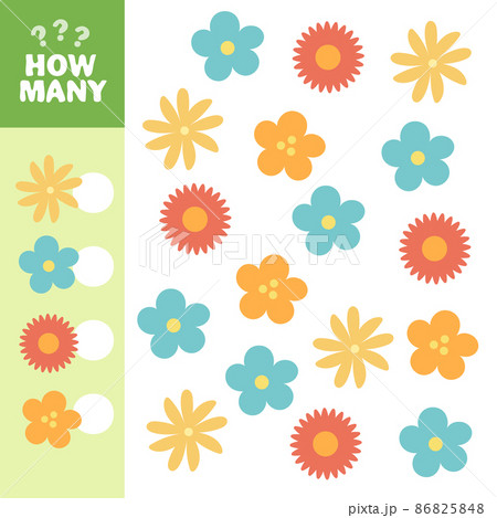 How many counting game for preschool children. Count how many flowers How many counting game for preschool children. Count how many flowers 86825848