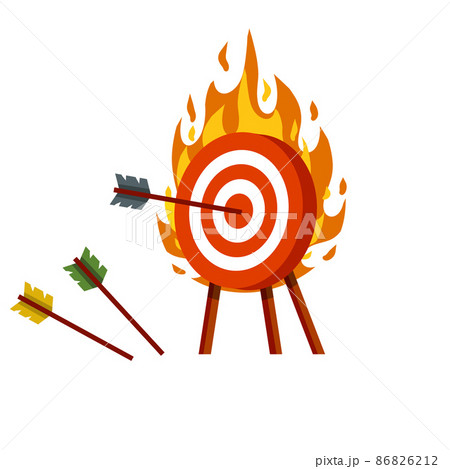 Target for arrows. Red and white fire aim. Business concept several attempts. Target for arrows. Red and white fire aim. Business concept several attempts. 86826212